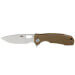 Couteau pliant Honey Badger Flipper Medium 01HO006 manche nylon / fibres de verre tan 10,4cm