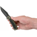 Couteau pliant Kershaw Faultline KS.8760 manche en nylon/fibres de verre surmoulé en caoutchouc vert 10,2cm