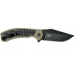 Couteau pliant Kershaw Faultline KS.8760 manche en nylon/fibres de verre surmoulé en caoutchouc vert 10,2cm