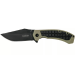 Couteau pliant Kershaw Faultline KS.8760 manche en nylon/fibres de verre surmoulé en caoutchouc vert 10,2cm