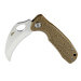 Couteau pliant karambit Honey Badger Claw Plain D2 Medium 01HO035 manche nylon/fibres de verre tan 10,5cm