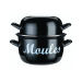 Marmite à moules KitchenCraft World of Flavors en acier émaillé 
