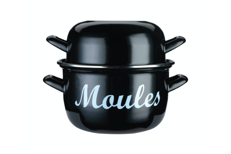 Marmite &agrave; moules KitchenCraft World of Flavors en acier &eacute;maill&eacute; 