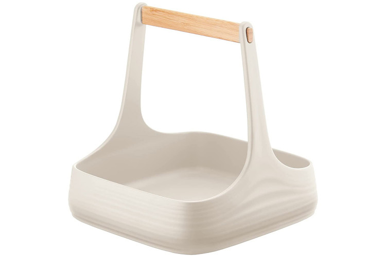 Organisateur de table blanc Guzzini Tierra en bouteilles recycl&eacute;es 22x22x22,5cm