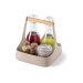 Organisateur de table blanc Guzzini Tierra en bouteilles recyclées 22x22x22,5cm