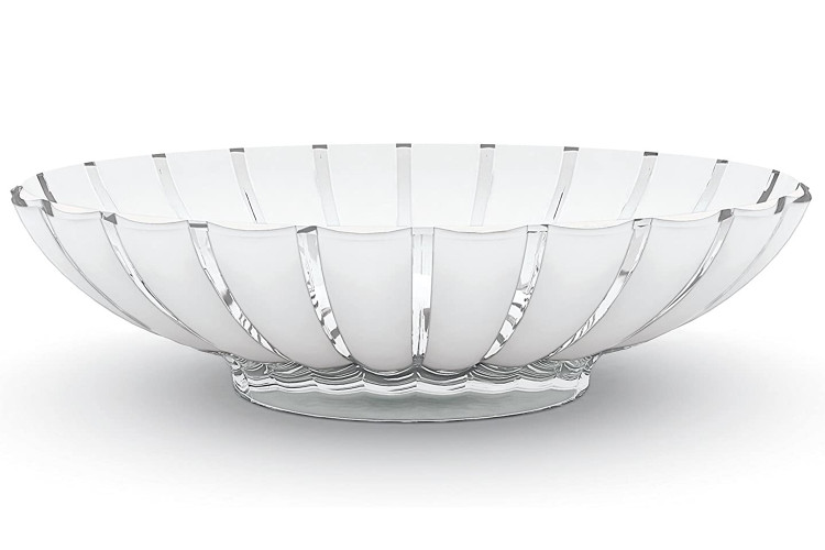 Corbeille &agrave; fruits transparent Guzzini Grace en plastique recycl&eacute; &Oslash;37,5cm