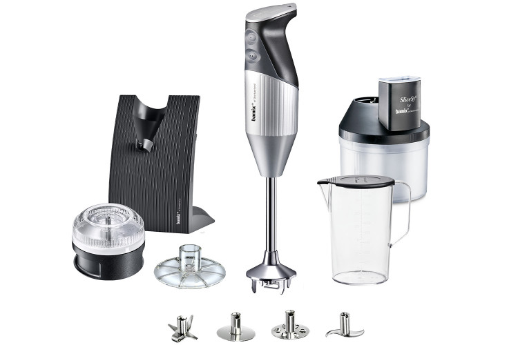 Coffret Bamix SuperBox Argent - Bamix Swissline + SliceSy et accessoires