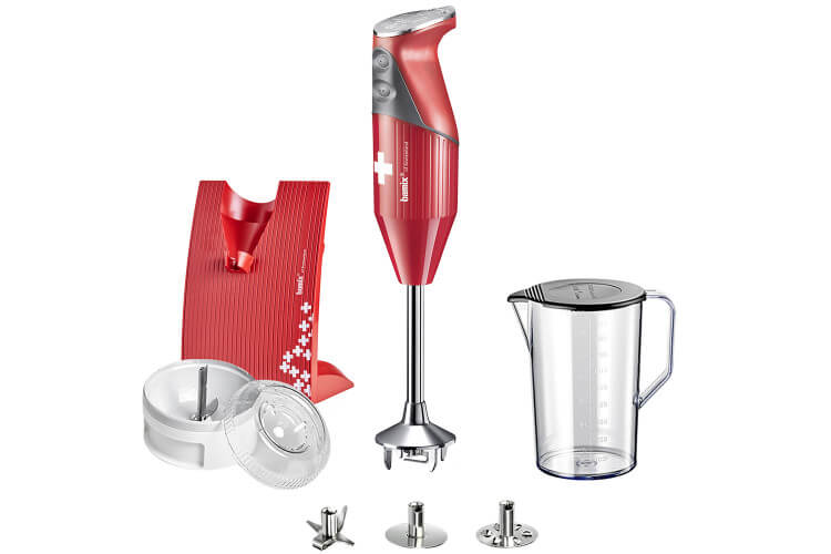 Bamix Mixeur plongeant M200 Swissline Rouge croix avec accessoires
