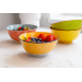 Bol en grès émaillé KitchenCraft motif floral jaune et rouge