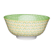Bol en grès émaillé KitchenCraft motif géométrique vert et jaune