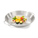Rôtissoire à poulet et wok pour légumes en acier inox Gefu et poignée en bois diamètre 36cm