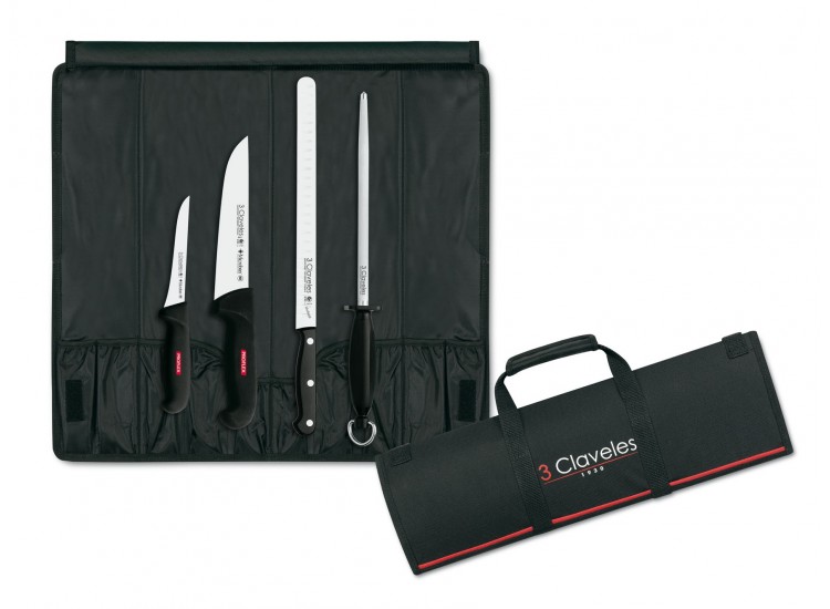 Malette professionnelle d&eacute;coupe jambon 3 Claveles