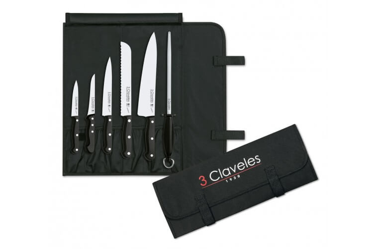 Trousse du chef 5 couteaux + 1 fusil 3 Claveles