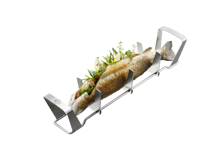 Support pour poisson Gefu en acier inox 35cm