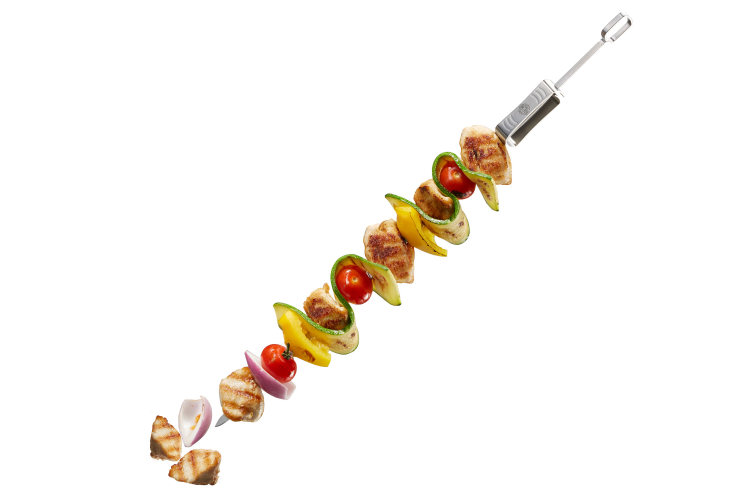 Set de 5 piques &agrave; brochettes Gefu en inox 35cm