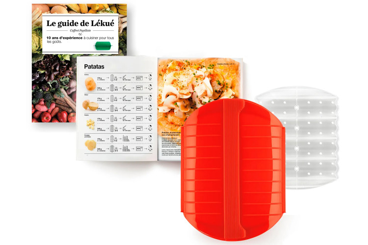 Kit coffret vapeur 3-4 personnes L&eacute;ku&eacute; Tout pour r&eacute;ussir - Guide 70 recettes