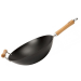 Wok antiadhérent Dexam avec 2 poignées en acier au carbone pour 4 à 6 personnes diamètre 36cm