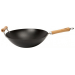 Wok antiadhérent Dexam avec 2 poignées en acier au carbone pour 4 à 6 personnes diamètre 36cm