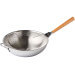 Wok Mastrad O'Wok Gourmet en acier inoxydable avec poignée amovible et grille