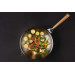 Wok Mastrad O'Wok Gourmet en acier inoxydable avec poignée amovible et grille