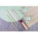 Couteau nakiri japonais artisanal Yu Kurosaki Sasame acier cobalt 16,5cm
