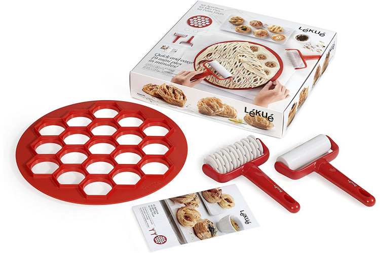 Kit de pr&eacute;paration L&eacute;ku&eacute; pour 19 petits fours - Plaque + 2 rouleaux