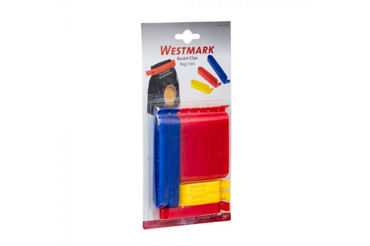Set de 10 pinces &agrave; sachet Westmark en PP multicolore