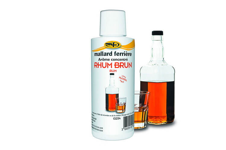 Arôme alimentaire concentré Mallard Ferrière rhum brun 125ml