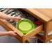Passoire rétractable Lékué ø23cm en silicone Platinum - Rouge ou vert