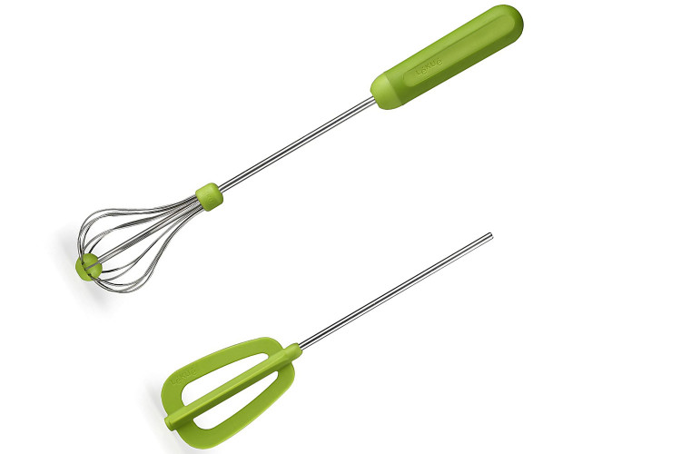 Set de 2 fouets magiques L&eacute;ku&eacute; verts en synth&eacute;tique et acier inox