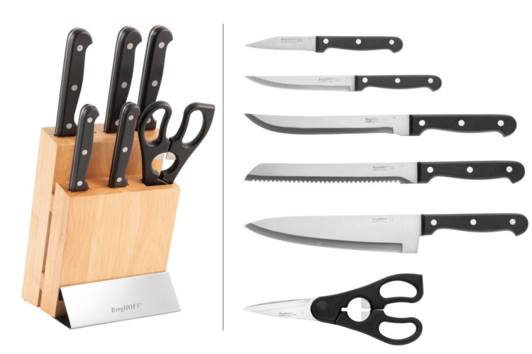 Bloc 5 couteaux Berghoff Essentials avec ciseaux