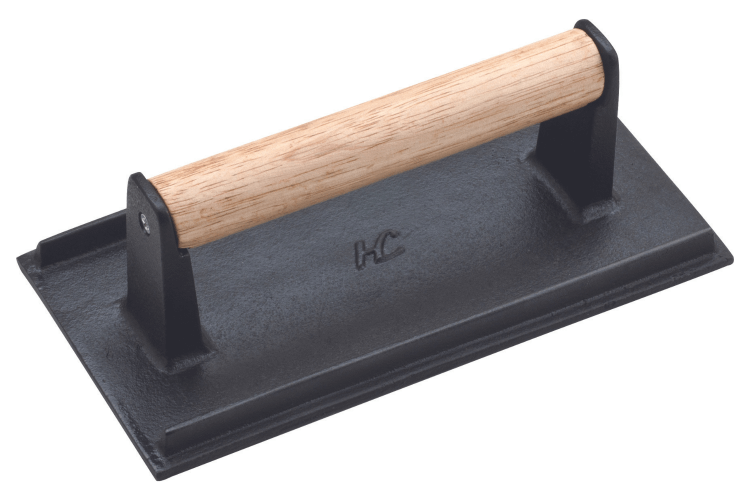 Presse aliments pour plancha Déglon en acier inox 21 x 11cm 