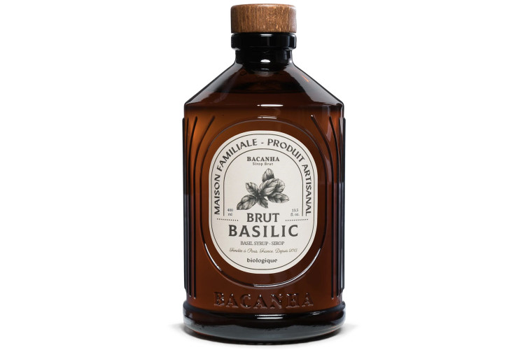 Sirop de basilic brut artisanal Bacanha certifi&eacute; biologique 40cl