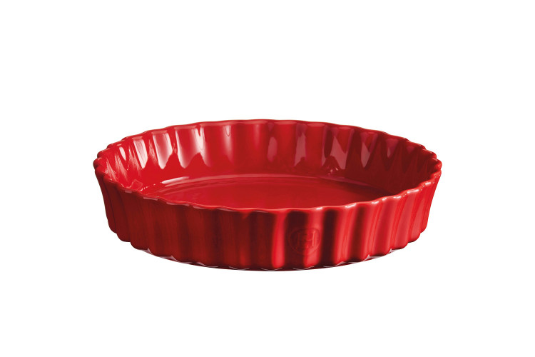 Tourti&egrave;re haute cannel&eacute;e Emile Henry 24cm en c&eacute;ramique - Grand Cru