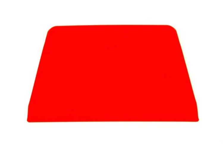 Corne &agrave; p&acirc;tisserie trap&egrave;ze en polypropyl&egrave;ne rouge 13,5x10cm