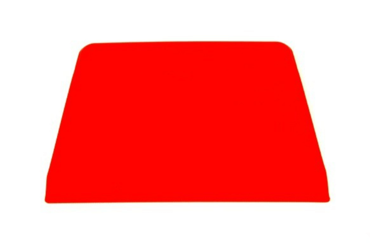 Corne à pâtisserie trapèze en polypropylène rouge 13,5x10cm