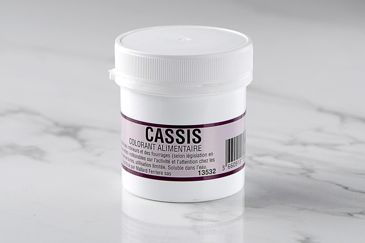 Colorant poudre concentr&eacute; hydrosoluble cassis 20g
