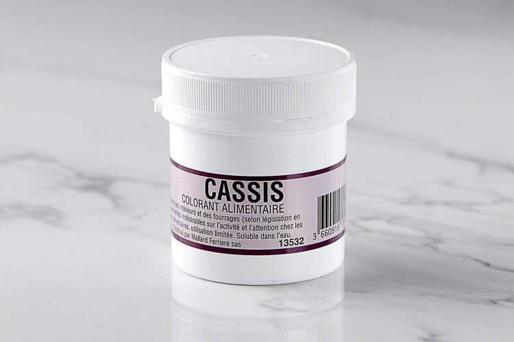 Colorant poudre concentré hydrosoluble cassis 20g