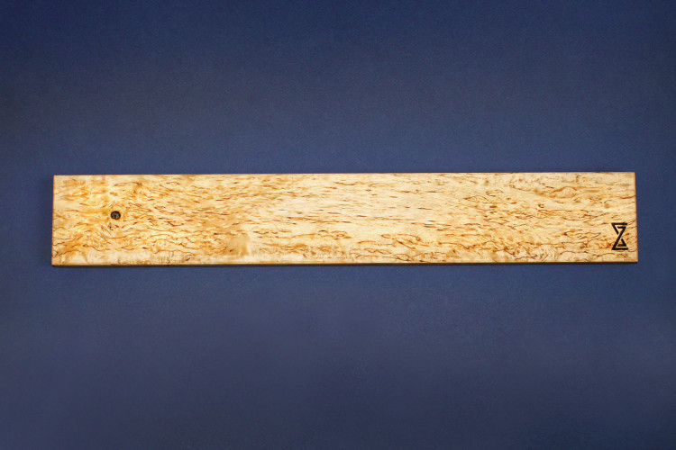 Barre aimant&eacute;e artisanale Essences Creations 43cm en bouleau madr&eacute; - 6 places