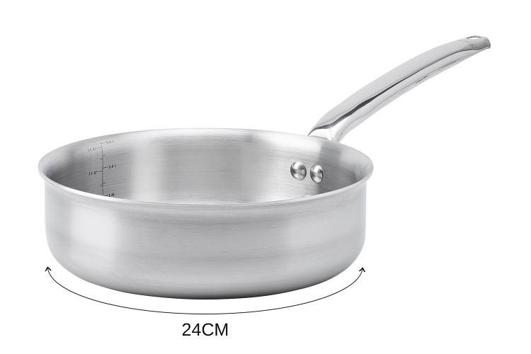 Sauteuse droite De Buyer Alchimy en inox 18/10 multicouches 3 plis