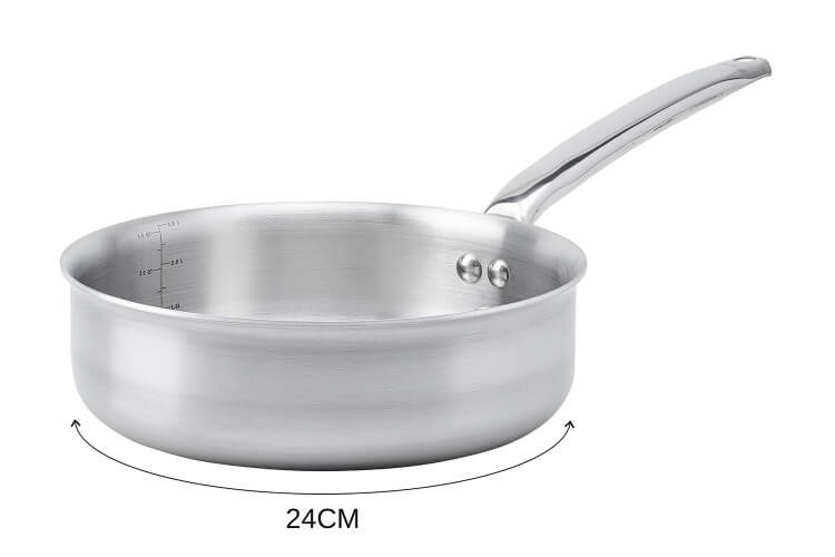 Sauteuse droite De Buyer Alchimy en inox 18/10 multicouches 3 plis