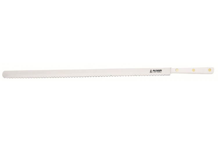Couteau à lisser et décorer lame dentée demi lune 50cm