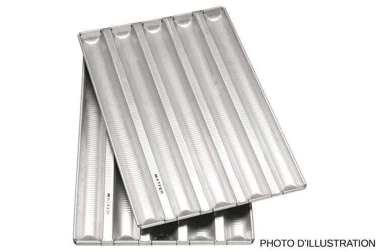 Plaque à baguette Matfer en aluminium gaufré