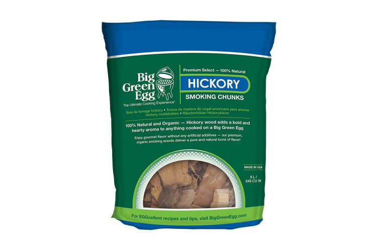 Sachet de morceaux de bois de hickory Big Green Egg 9L - Idéal fumage