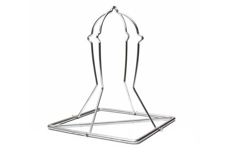 Support &agrave; r&ocirc;tir vertical pliable pour canette de bi&egrave;re Big Green Egg pour poulet