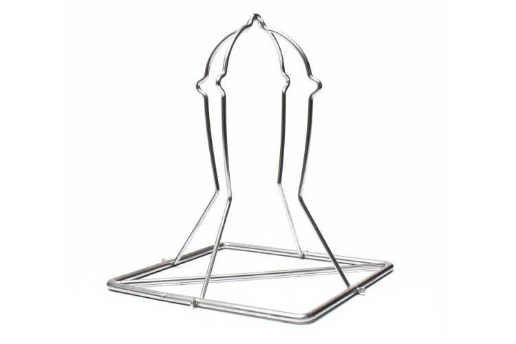 Support à rôtir vertical pliable pour canette de bière Big Green Egg pour poulet