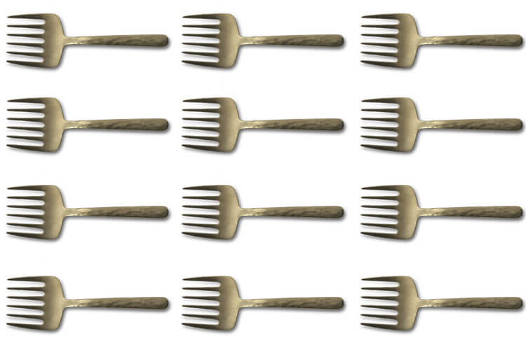 Set de 12 fourchettes râteau Culter Kodai 11,3cm