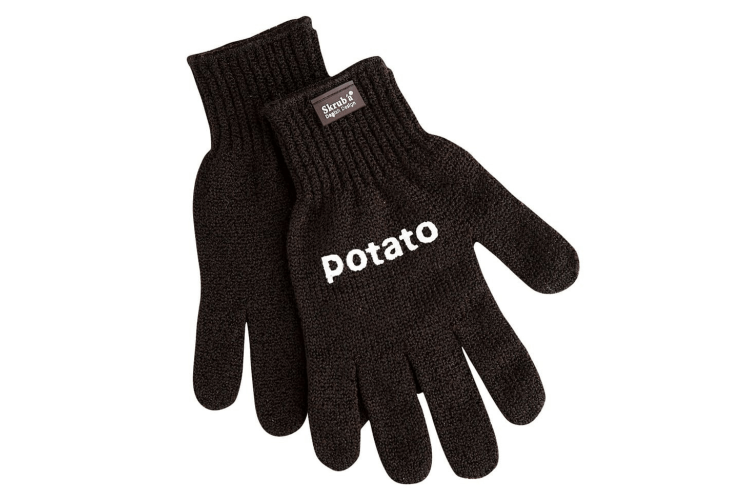 Gants éplucheurs Chevalier Diffusion Skrub'a pommes de terre marron