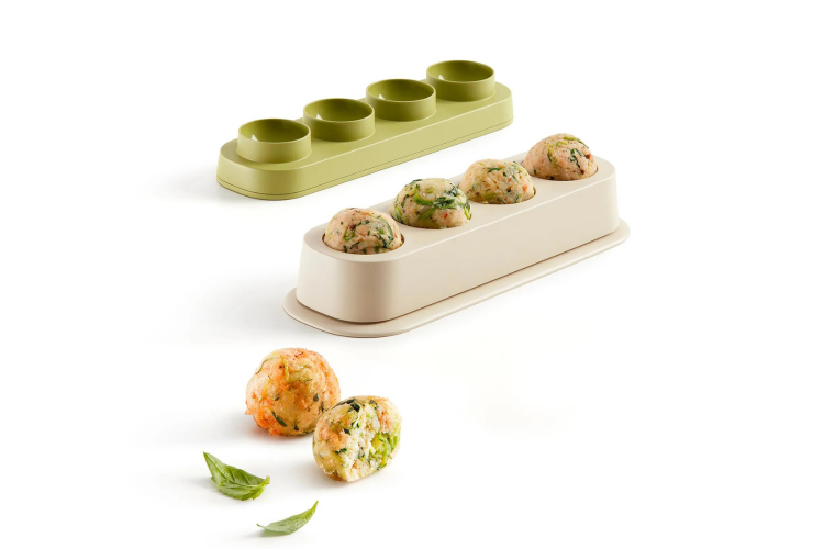 Moule pour veggie balls L&eacute;ku&eacute; en ABS 4 compartiments