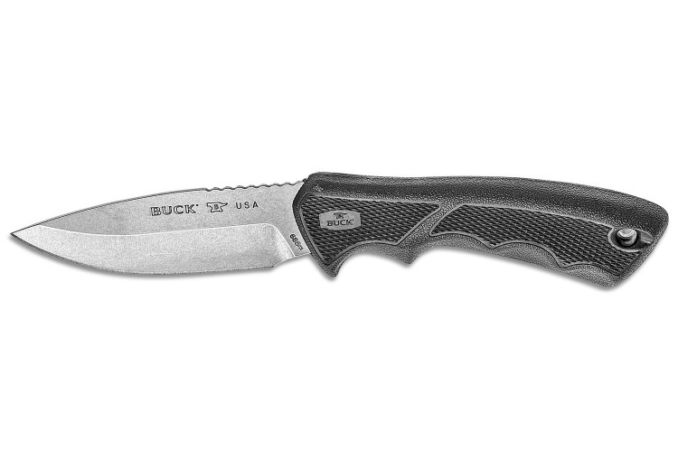 Couteau Buck 684 Bucklite Max II Large 0685BKS lame 10,2cm manche caoutchouc noir + &eacute;tui polyester